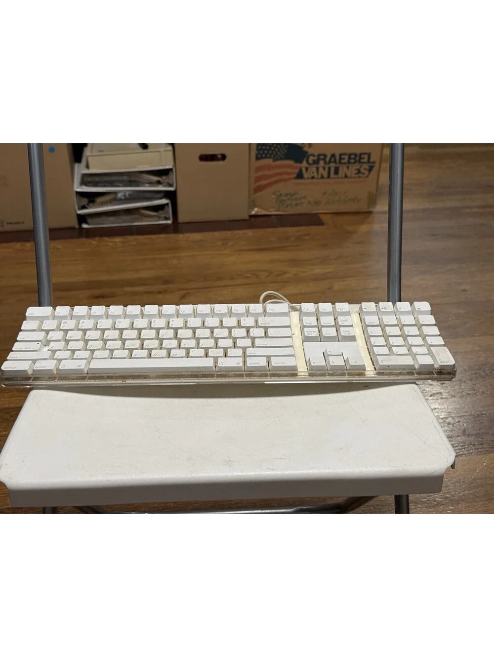 Genuine Apple Mac A1048 White Wired Full Size Keyboard English ( Asis) Read